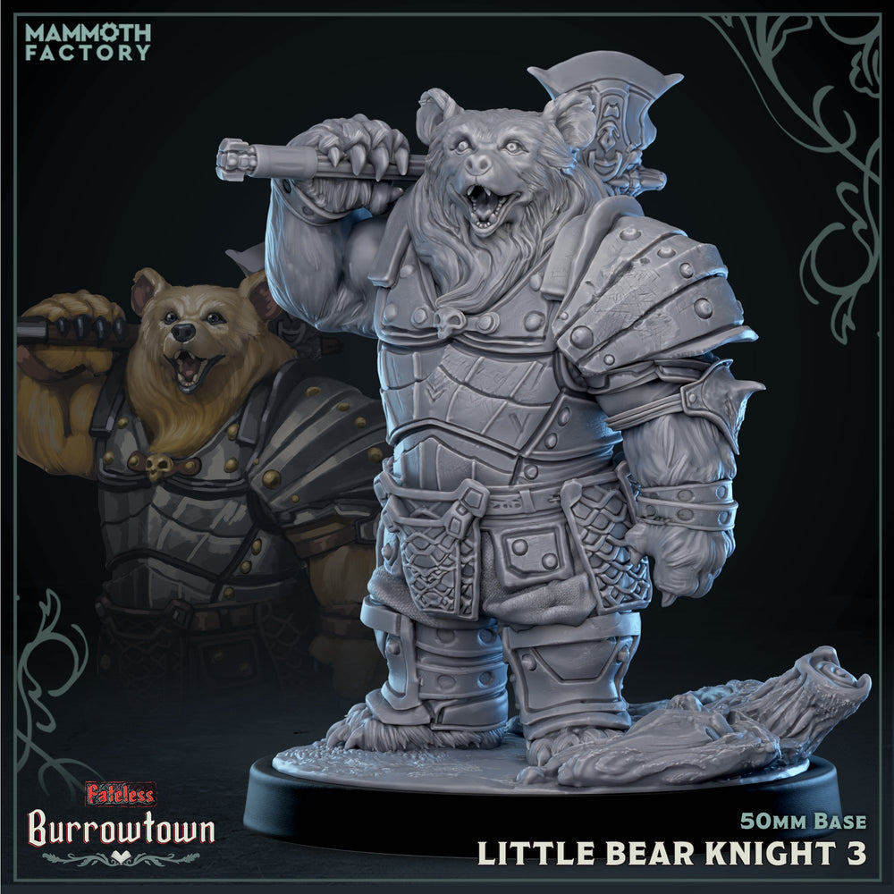 Little Bear Knight (Male Bearfolk Soldier) (ONLINE ORDER ONLY)