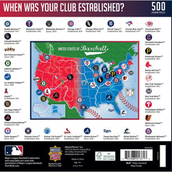 MLB - League Map 500 Piece Jigsaw Puzzle (ONLINE ORDER ONLY)