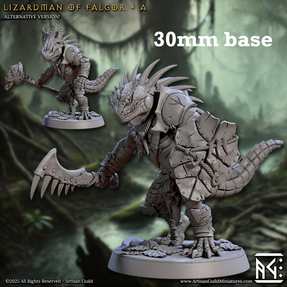 Lizardman of Falgor: Sculpt A (Male Lizardfolk Warrior) (Online Only)