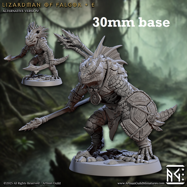 Lizardman of Falgor: Sculpt E (Male Lizardfolk Warrior) (Online Order Only)