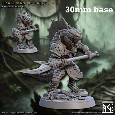 Lizardman of Falgor: Sculpt F (Male Lizardfolk Warrior) (Online Order Only)