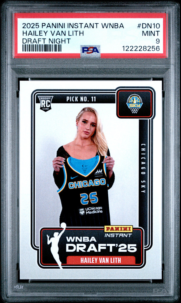 Graded 2025 Panini Instant Hailey Van Lith #DN10 Draft Night Rookie RC Basketball Card PSA 9 Mint (ONLINE ORDER ONLY)