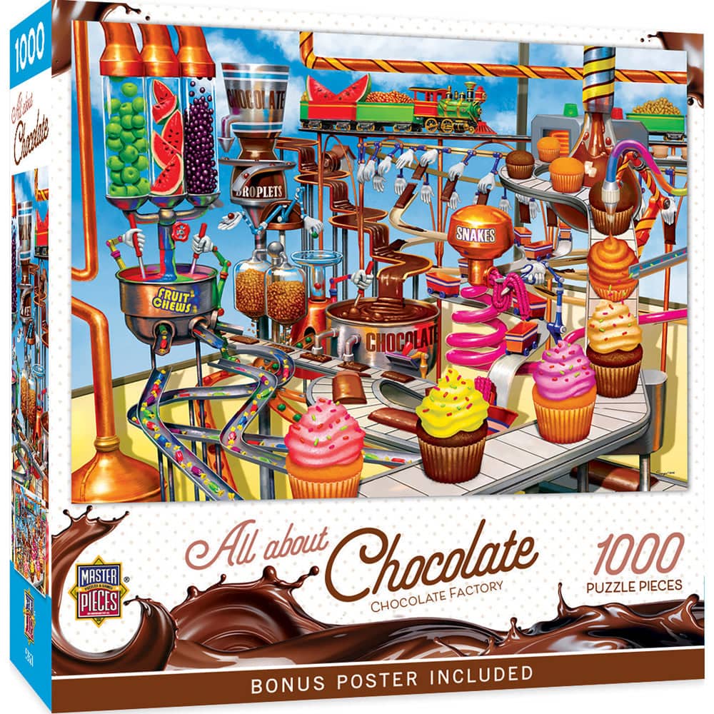All About Chocolate - Chocolate Factory 1000 Piece Jigsaw Puzzle