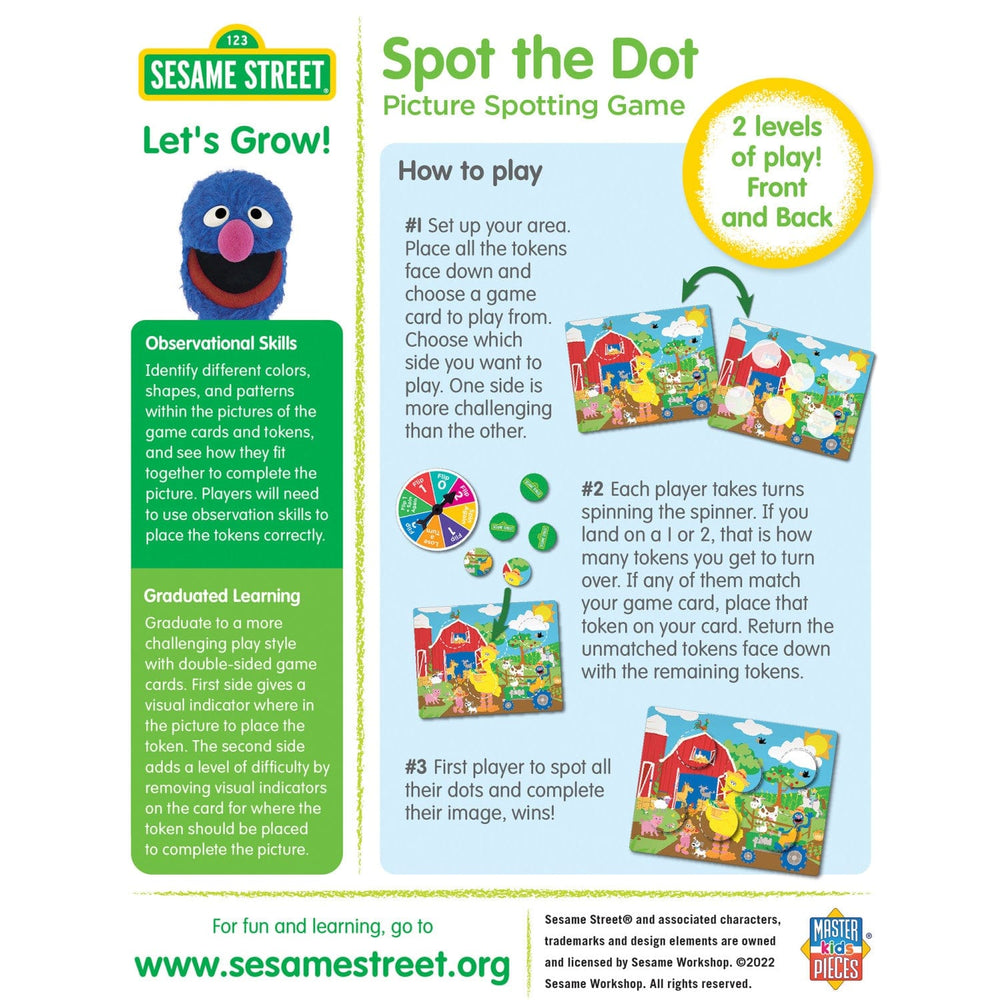 Sesame Street Spot the Dot Game (ONLINE ORDER ONLY)