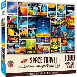 Vintage Posters - Space Travel 1000 Piece Jigsaw Puzzle (ONLINE ORDER ONLY)
