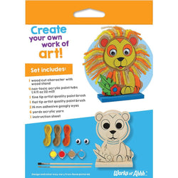 Lion - Wood Yarn Wrapping Craft & Paint Kit (ONLINE ORDER ONLY)