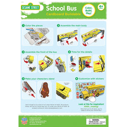 Sesame Street - School Bus Cardboard Buildable Craft Kit (ONLINE ORDER ONLY)