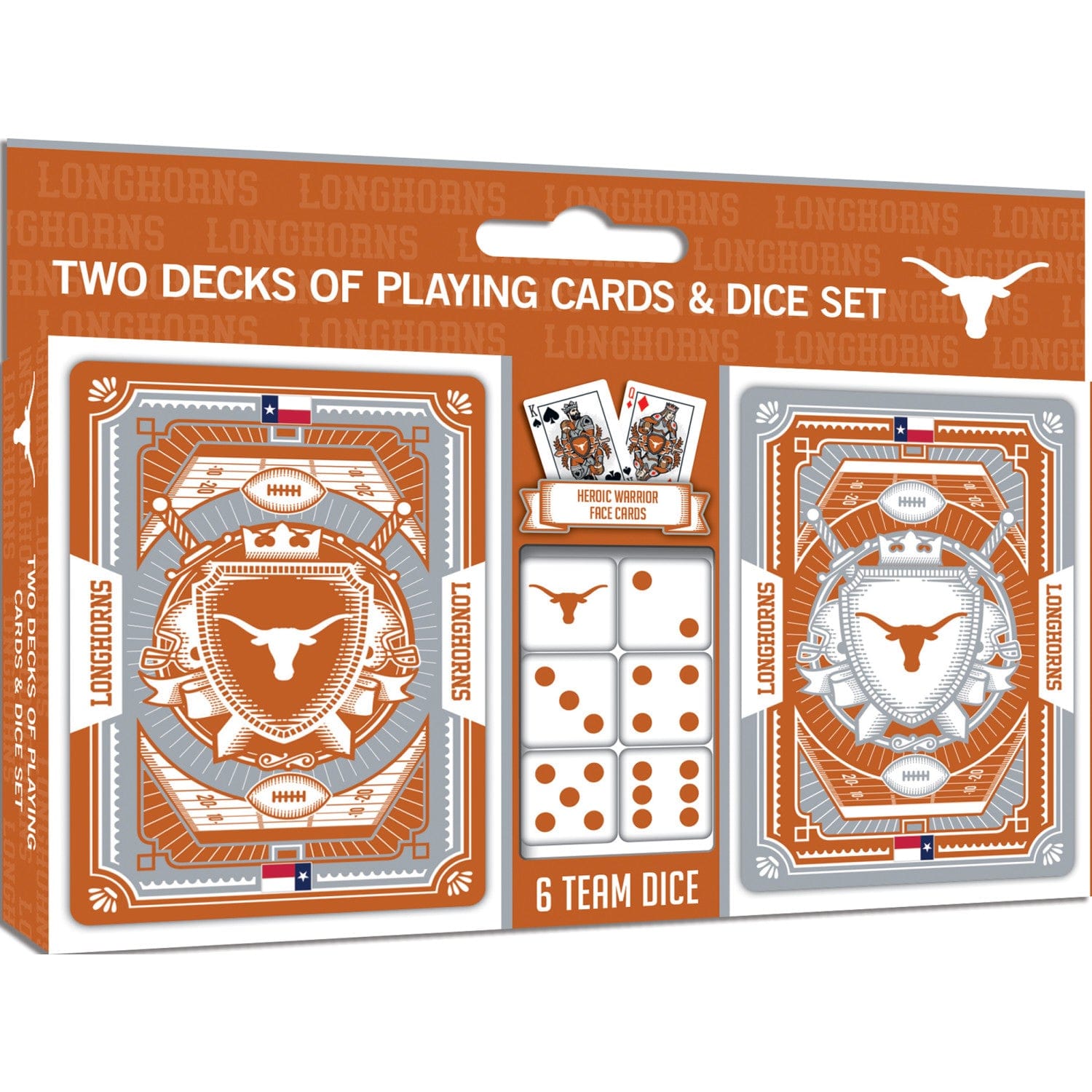 Texas Longhorns - 2-Pack Playing Cards & Dice Set (ONLINE ORDER ONLY)