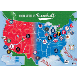 MLB - League Map 500 Piece Jigsaw Puzzle (ONLINE ORDER ONLY)