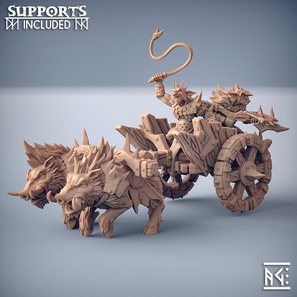 3D Printed Artisan Guild Blackrazor Chariot Blackrazor Hobgoblins 28mm 32mm (Online Only)
