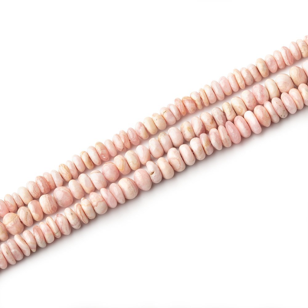 Lot of 3 Strands of 4mm Rhodochrosite Plain Rondelle Beads (ONLINE ORDER ONLY)