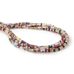 Lot of 6 Strands of Multi Gemstone Faceted Rondelle Beads (ONLINE ORDER ONLY)