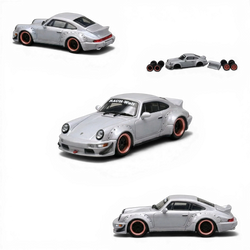 CM Model Porsche 964 Widebody Nero Gray 1:64