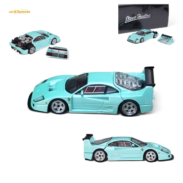 Stance Hunters Ferrari F40 LM Light Aqua Green 1:64