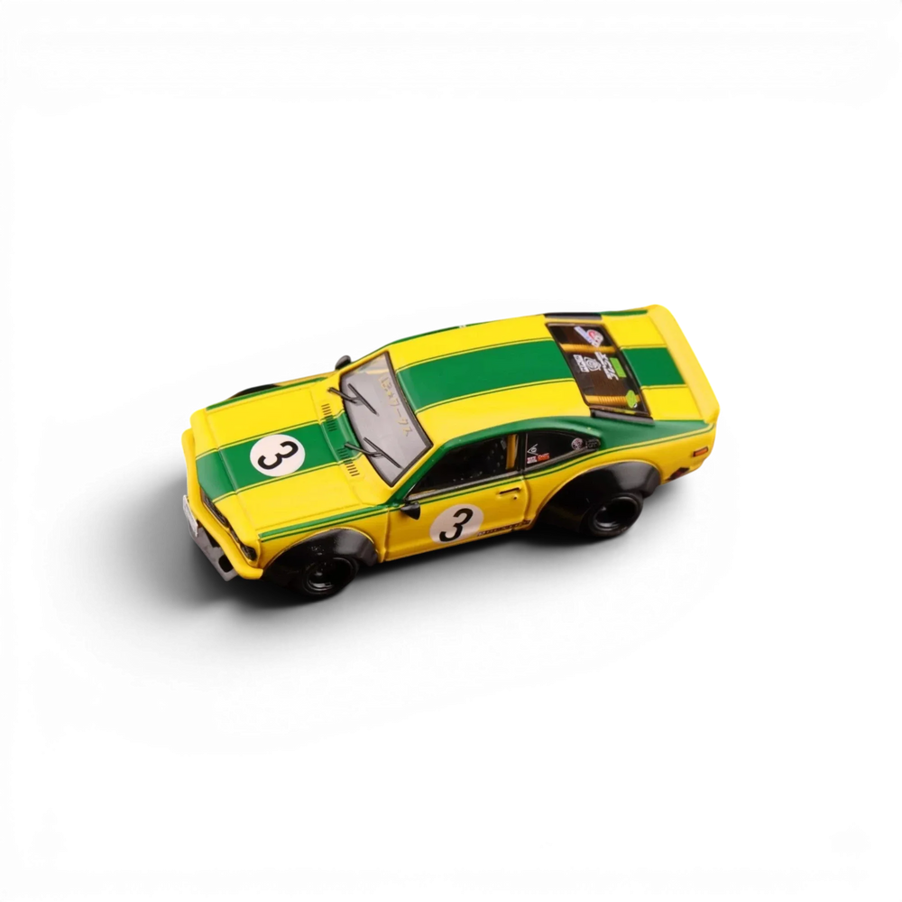 INNO64 Mazda RX-3 Savanna LBWK Yellow Green #3 1:64
