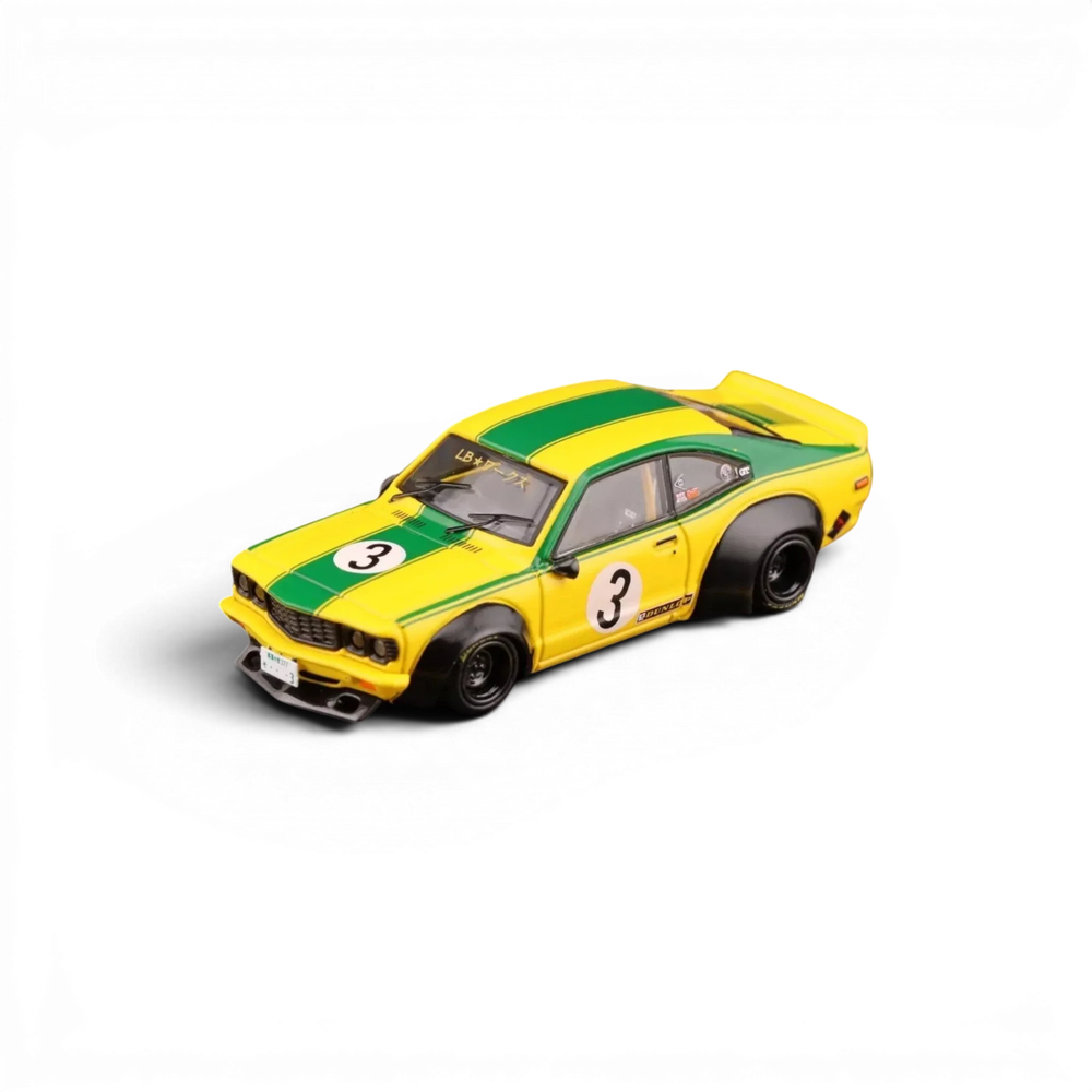 INNO64 Mazda RX-3 Savanna LBWK Yellow Green #3 1:64