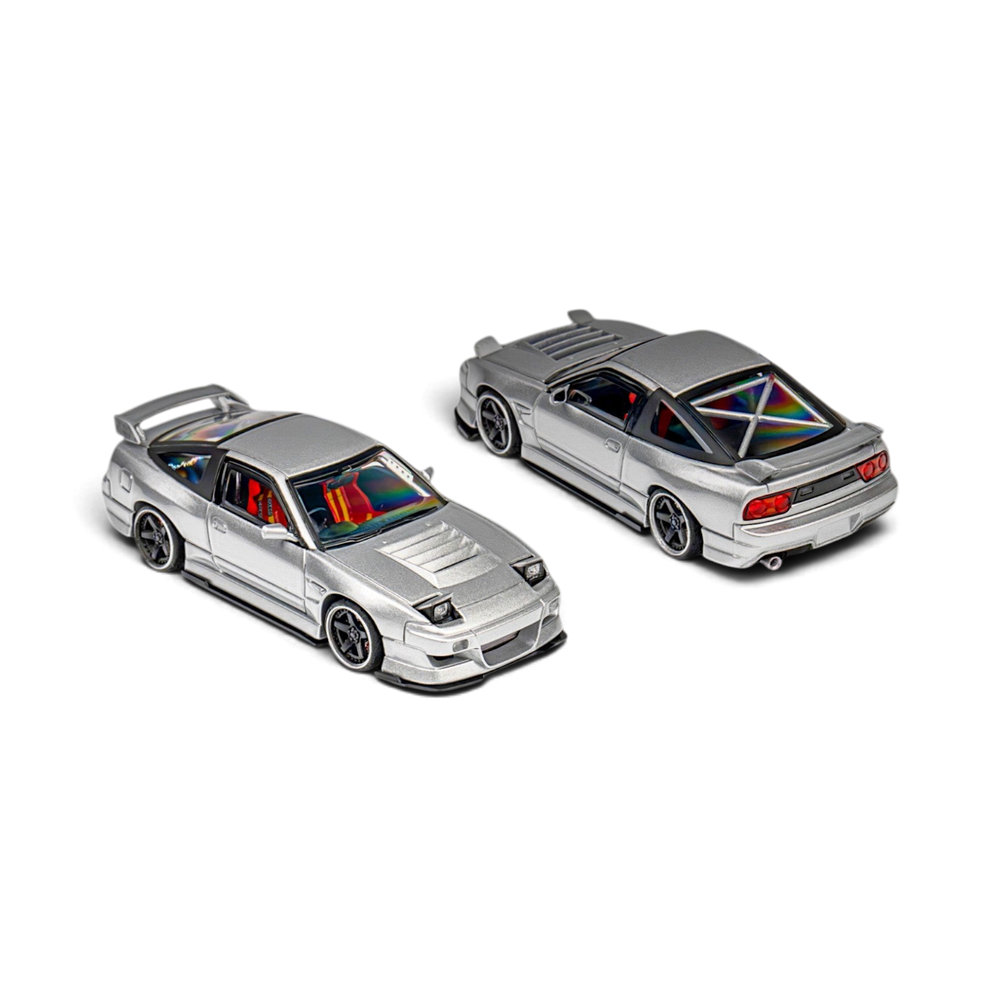 MicroTurbo Nissan 180SX Miyabi Metallic Silver 1:64
