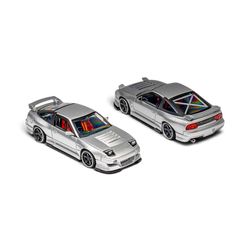 MicroTurbo Nissan 180SX Miyabi Metallic Silver 1:64