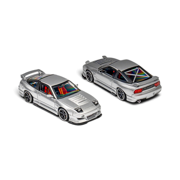 MicroTurbo Nissan 180SX Miyabi Metallic Silver 1:64