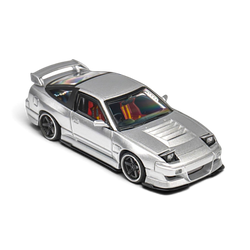 MicroTurbo Nissan 180SX Miyabi Metallic Silver 1:64