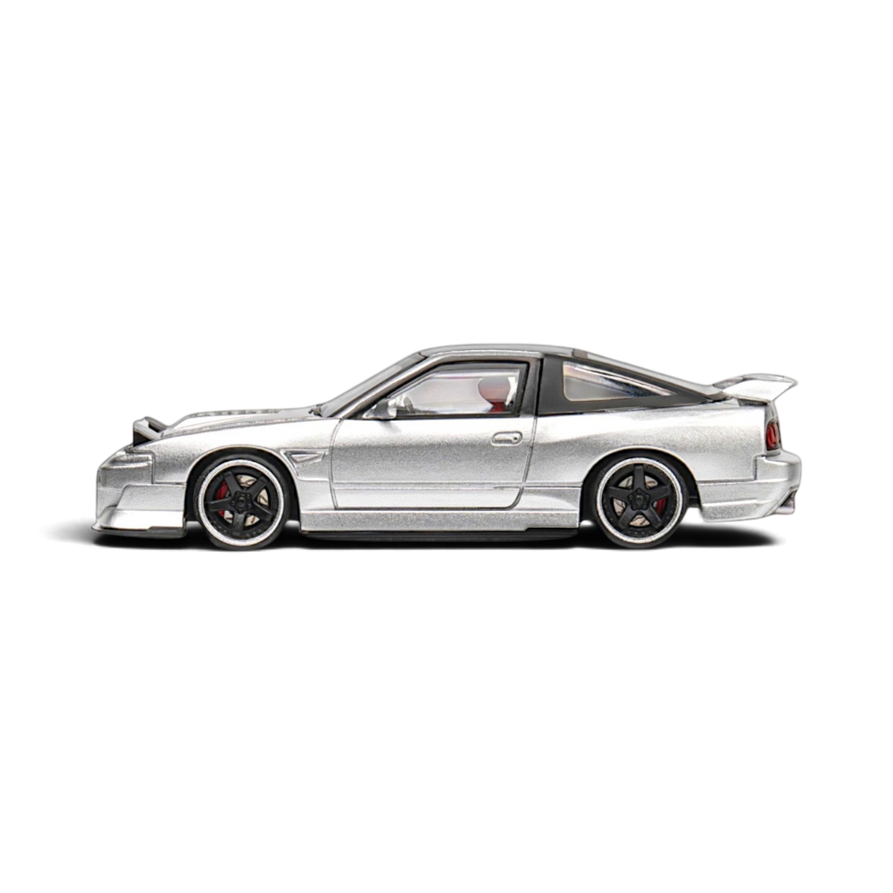 MicroTurbo Nissan 180SX Miyabi Metallic Silver 1:64