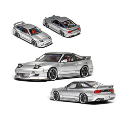 MicroTurbo Nissan 180SX Miyabi Metallic Silver 1:64