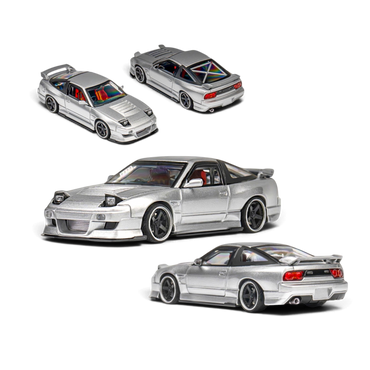 MicroTurbo Nissan 180SX Miyabi Metallic Silver 1:64