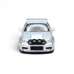 Street Weapon Nissan R34 GT-R Silver Snow Drift 1:64