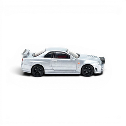 Street Weapon Nissan R34 GT-R Silver Snow Drift 1:64