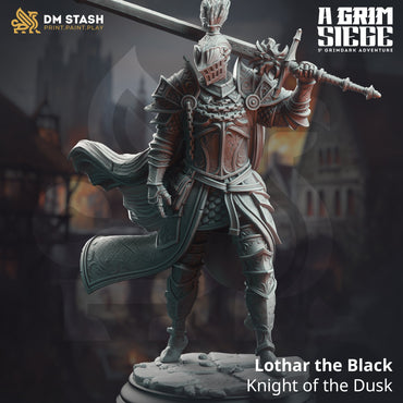 Lothar the Black, Knight of the Dusk (Male Human Dark Paladin) (Online Only)