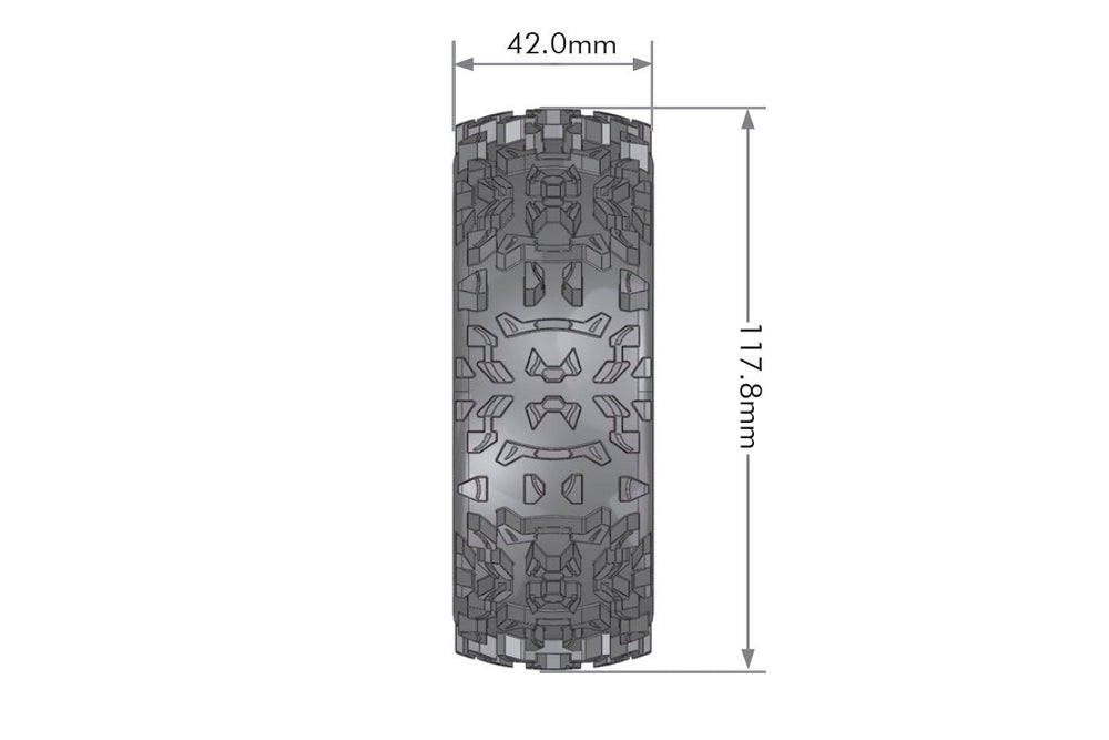 Louise R/C B-Pioneer 1/8 Off-Road Buggy Tires, 17mm Hex, Mounted on Black Spoke Rim, Soft, Front/Rear (2) LT3130SB (ONLINE ORDER ONLY)