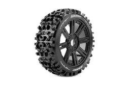 Louise R/C B-Pioneer 1/8 Off-Road Buggy Tires, 17mm Hex, Mounted on Black Spoke Rim, Soft, Front/Rear (2) LT3130SB (ONLINE ORDER ONLY)