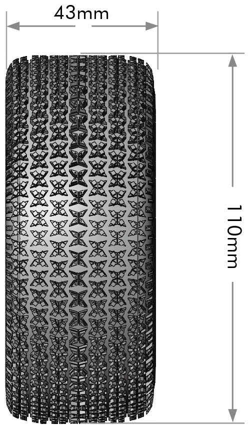 Louise R/C SC-Maglev 1/10 Short Course Tires, Soft, 12, 14 & 17mm Removable Hex on Black Rim (2) LT3145SB (ONLINE ORDER ONLY)