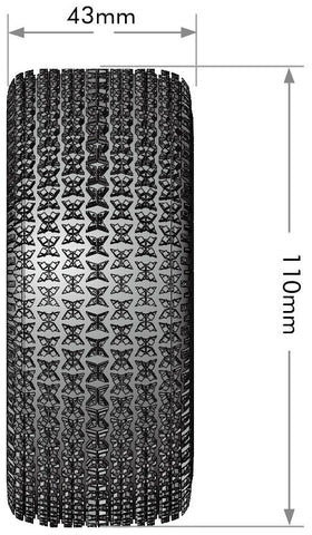 Louise R/C SC-Maglev 1/10 Short Course Tires, Soft, 12, 14 & 17mm Removable Hex on Black Rim (2) LT3145SB (ONLINE ORDER ONLY)