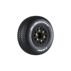 Louise R/C SC-Maglev 1/10 Short Course Tires, Soft, 12, 14 & 17mm Removable Hex on Black Rim (2) LT3145SB (ONLINE ORDER ONLY)