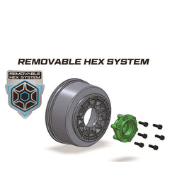 Louise R/C SC-Hummer 1/10 Short Course Tires, Soft, 12, 14 & 17mm Removable Hex Glued on Black Rim (2) LT3224SB (ONLINE ORDER ONLY)