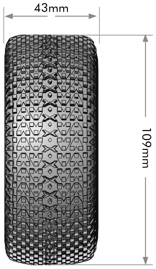 Louise R/C SC-Turbo 1/10 Short Course Tires, Soft, 12, 14 & 17mm Removable Hex Glued on Black Rim (2) LT3147SB (ONLINE ORDER ONLY)
