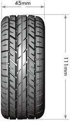 Louise R/C SC-Rocket 1/10 Short Course Tires, Soft, 12, 14 & 17mm Removable Hex on Black Rim (2) LT3154SB (ONLINE ORDER ONLY)