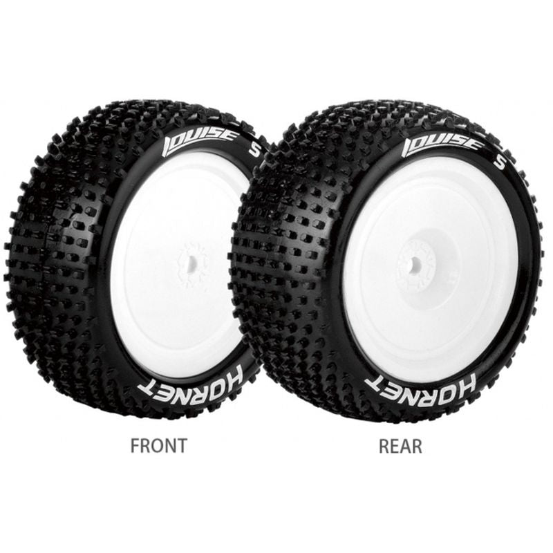 Louise R/C E-Hornet 1/10 4WD Front Buggy Tire Soft, 12mm Hex, Mounted LT3170SWKF (ONLINE ORDER ONLY)