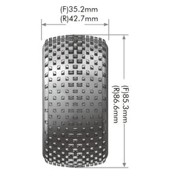 Louise R/C E-Hornet 1/10 4WD Front Buggy Tire Soft, 12mm Hex, Mounted LT3170SWKF (ONLINE ORDER ONLY)