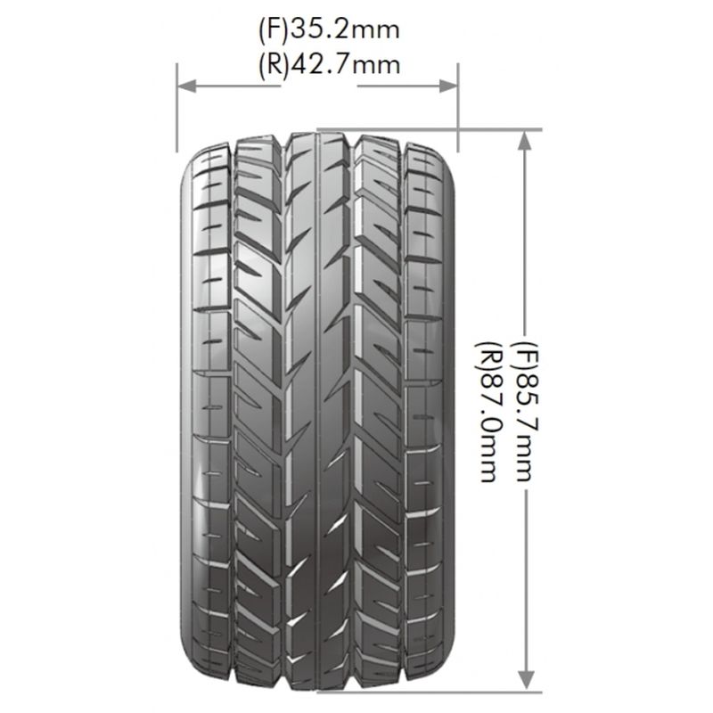 Louise R/C E-Rocket 1/10 4WD Rear Buggy Tire, Soft, Mounted on White LT3188SWKR (ONLINE ORDER ONLY)