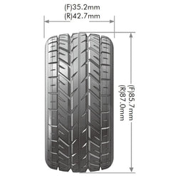 Louise R/C E-Rocket 1/10 4WD Rear Buggy Tire, Soft, Mounted on White LT3188SWKR (ONLINE ORDER ONLY)