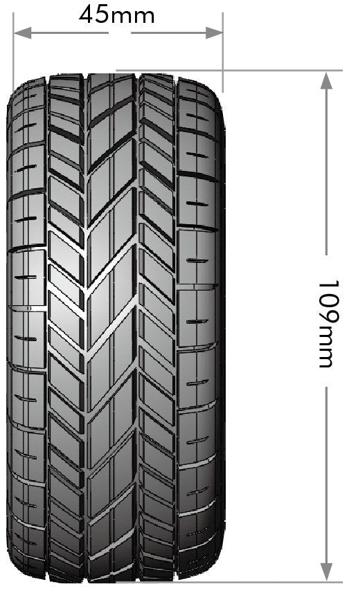 Louise R/C SC-Rocket M Oval Track 1/10 Short Course Tires, Super Soft, 12, 14 & 17mm Hex on Black Rim (2) LT3228VB (ONLINE ORDER ONLY)