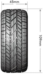 Louise R/C SC-Rocket M Oval Track 1/10 Short Course Tires, Super Soft, 12, 14 & 17mm Hex on Black Rim (2) LT3228VB (ONLINE ORDER ONLY)