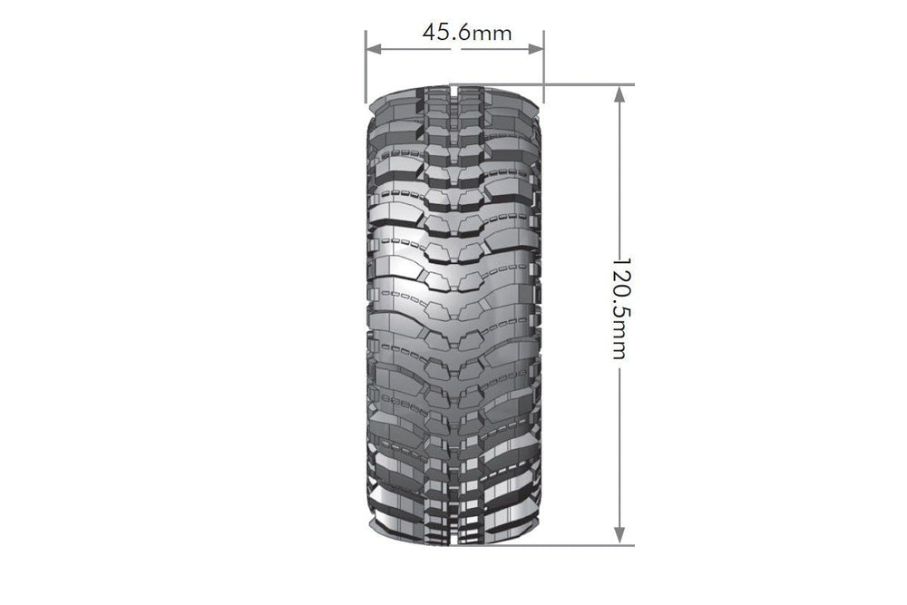 Louise R/C CR-Champ 1/10 1.9" Crawler Tires, 12mm Hex, Super Soft, Mounted on Black Chrome Rim, Front/Rear (2) LT3231VBC (ONLINE ORDER ONLY)