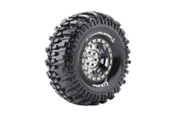 Louise R/C CR-Champ 1/10 1.9" Crawler Tires, 12mm Hex, Super Soft, Mounted on Black Chrome Rim, Front/Rear (2) LT3231VBC (ONLINE ORDER ONLY)