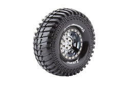 Louise R/C CR-Ardent 1/10 1.9" Crawler Tires, 12mm Hex, Super Soft, Mounted on Black Chrome Rim, Front/Rear (2) LT3232VBC (ONLINE ORDER ONLY)