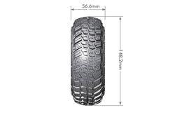 Louise R/C CR-Griffin 1/10 2.2" Crawler Tires, 12mm Hex, Super Soft, Mounted on Black Rim, Front/Rear (2) LT3235VB (ONLINE ORDER ONLY)