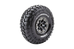 Louise R/C CR-Griffin 1/10 2.2" Crawler Tires, 12mm Hex on Black Chrome Rim, Super Soft, Front/Rear (2) LT3235VBC (ONLINE ORDER ONLY)