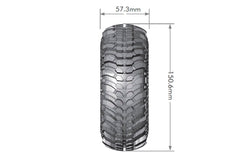 Louise R/C CR-Champ 1/10 2.2" Crawler Tires, 12mm Hex, Super Soft, Mounted on Black Rim, Front/Rear (2) LT3236VB (ONLINE ORDER ONLY)